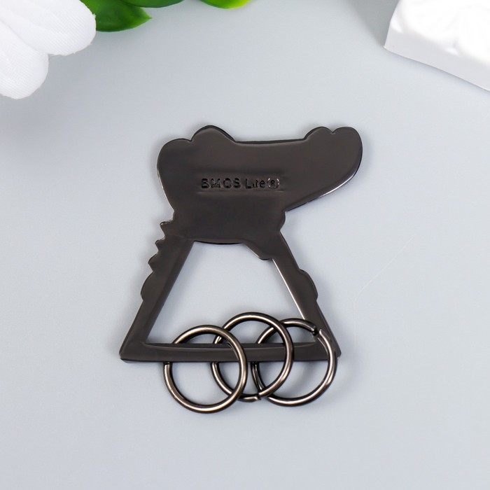 Брелок-ключница металл Брелок-ключница металл "Крокодил в шарфике" 3,8х3,8 см