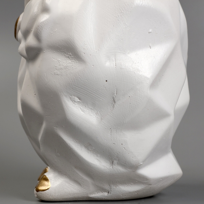 Копилка "Сова оригами" белая, 11х9,5х13,5см