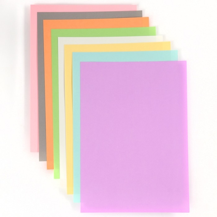 Картон цветной тонированный, А4, 8 листов, 8 цветов, немелованный, двусторонний, в пакете, 180 г/м&sup2;, Маша и Медведь