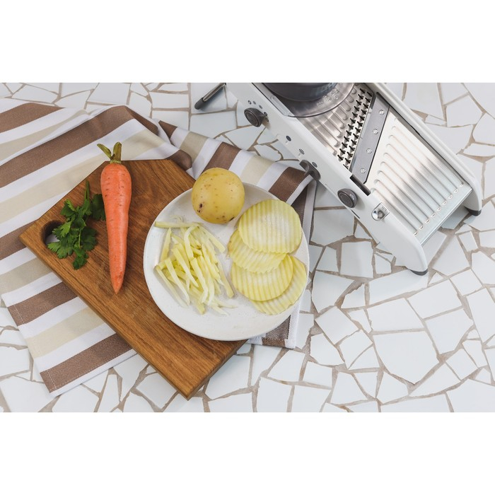 Овощерезка Magistro Stormy, с контролируемым углом нарезания, нержавеющая сталь, 35&times;15&times;14 см, цвет белый