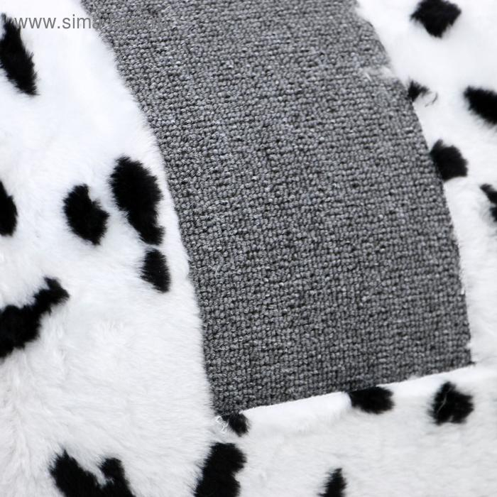 Домик для кошек с когтеточкой Домик для кошек с когтеточкой "Двухуровневый", 72 х 37 х 110 см, джут, далматинец