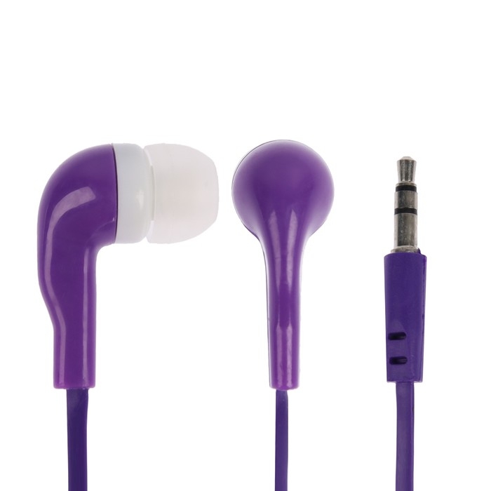 Наушники Luazon LN-2, вакуумные, плоский провод, МИКС Наушники Luazon LN-2, вакуумные, плоский провод, МИКС