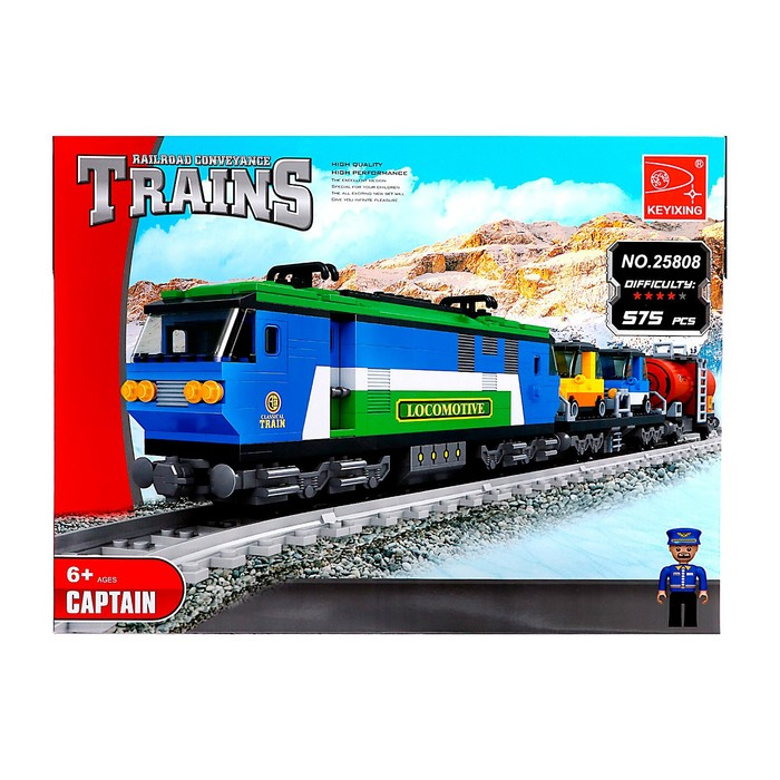 Конструктор &laquo;Грузовой электропоезд&raquo;, 573 детали