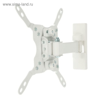 Кронштейн Ultramounts UM864W, для ТВ, наклонно-поворотный, 13-43", 60-190 мм от стены, белый