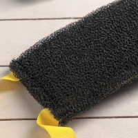 Губка для тела жёсткая &laquo;Чёрное золото&raquo;, 37&times;12 см, цвет МИКС