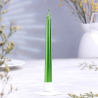 Набор Свечей античных, 1,9х 20 см, 6 штук, зелёный металлик