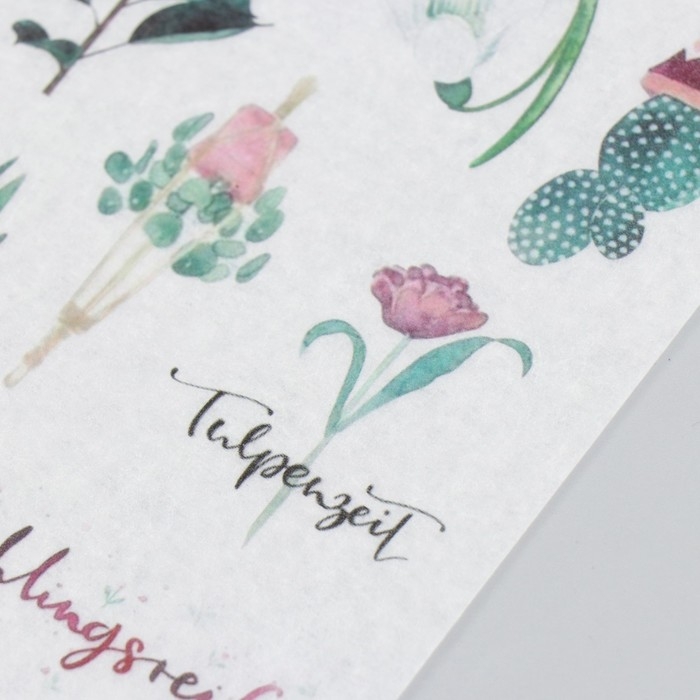 Наклейки для творчества бумага Наклейки для творчества бумага "Растения в горшочках" набор 3 листа 10х20 см