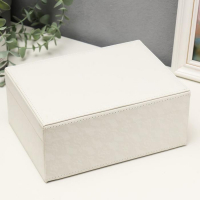 Шкатулка кожзам для украшений "Цветочное кружево" белая 9,5х16х22 см Шкатулка кожзам для украшений "Цветочное кружево" белая 9,5х16х22 см