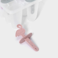 Форма для мороженого &laquo;Фламинго&raquo;, 12,5&times;11,5&times;14,5 см, 6 ячеек, цвет прозрачный