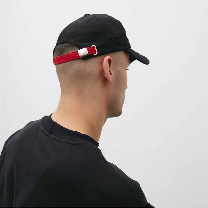 Бейсболка с порезами MINAKU цвет чёрный, р-р 58 Бейсболка с порезами MINAKU цвет чёрный, р-р 58