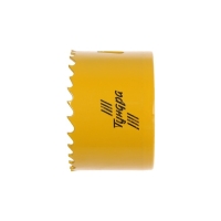 Коронка биметаллическая ТУНДРА, 65 мм, M16 с дополнительной фиксацией