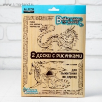 Доски для выжигания 2 шт., &laquo;Драконы&raquo;