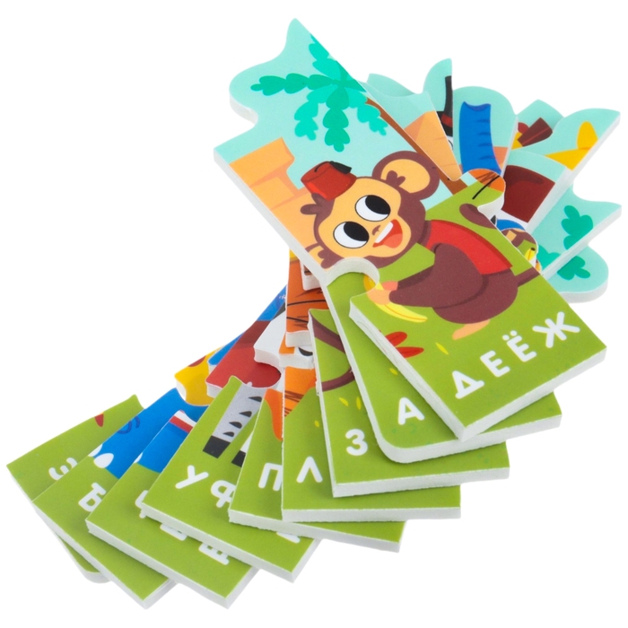 Мягкий пазл для малышей &laquo;Алфавит: Африка&raquo;, 9 деталей, Крошка Я