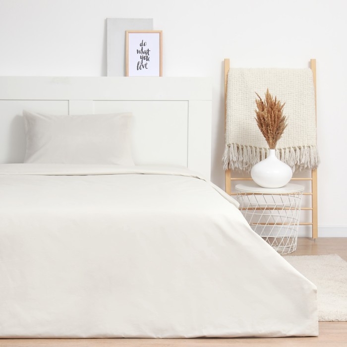 Комплект постельного белья 1,5сп LoveLife Coconut milk 143*215см,150*220см 50*70см-1шт,100%хлопок,сатин,125г/м&sup2;