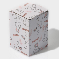 Банка стеклянная для хранения сыпучих продуктов Доляна &laquo;Зайка&raquo;, 230 мл, с керамической крышкой