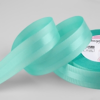 Лента декоративная, репсовая/атласная, 25 мм, 18 &plusmn; 1 м, цвет тиффани