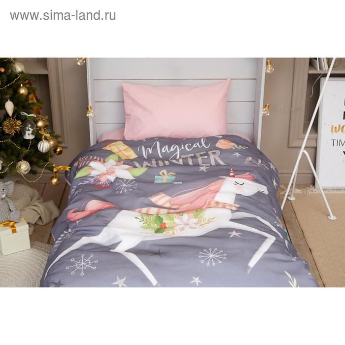 Постельное белье Этель 1,5 сп Magical winter 143х215 см, 150х214 см, 50х70 см -1 шт, 100% хл, бязь