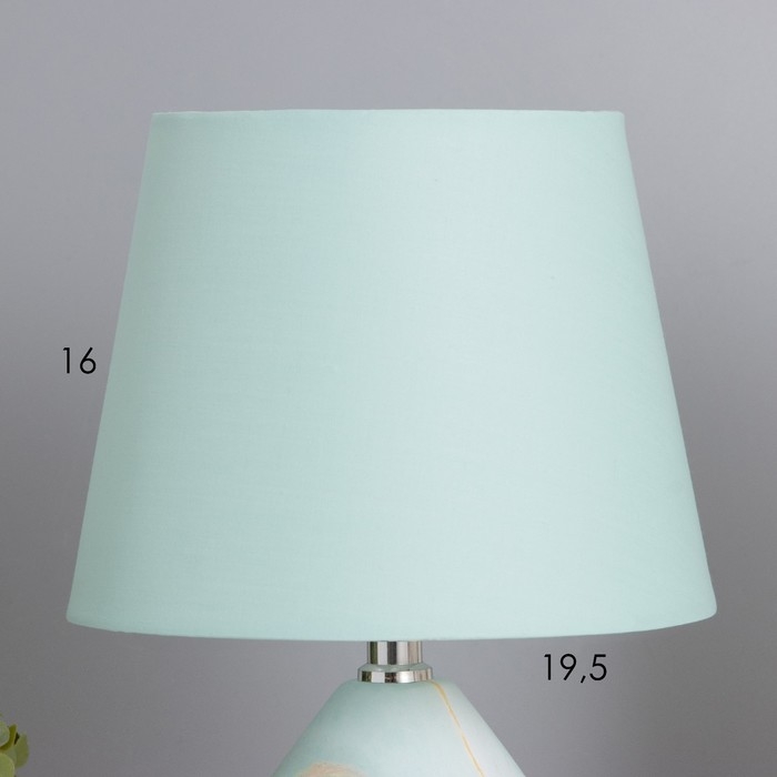 Лампа настольная Лампа настольная "Жизель" 1х40Вт Е14 бирюзовый 20х20х32см