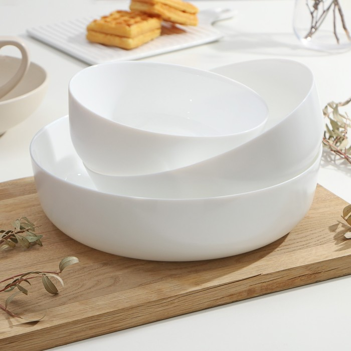 Набор форм для запекания Luminarc Diwali, 3 шт: 1,3 л, 2 л, 2,8 л, стеклокерамика, цвет белый Набор форм для запекания Luminarc Diwali, 3 шт: 1,3 л, 2 л, 2,8 л, стеклокерамика, цвет белый