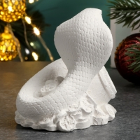 Новый год. Символ 2025. Фигура для раскраски "Змея на деньгах с бочкой", 6х6х5см