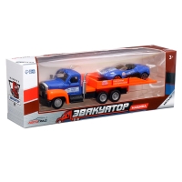 Грузовик металлический &laquo;Эвакуатор&raquo;, с машинкой, цвет МИКС