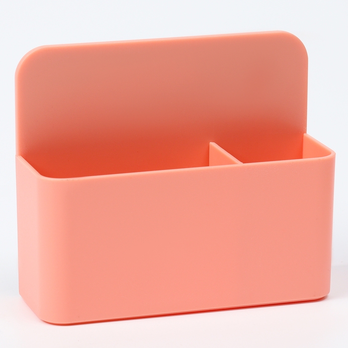 Магнитная универсальная подставка для маркеров и губок Магнитная универсальная подставка для маркеров и губок "Двойная" розового цвета 4х12х10см