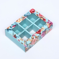 Коробка для 6 конфет "Изящность" 13,7 х 9,8 х 3,10. Кондитерская упаковка