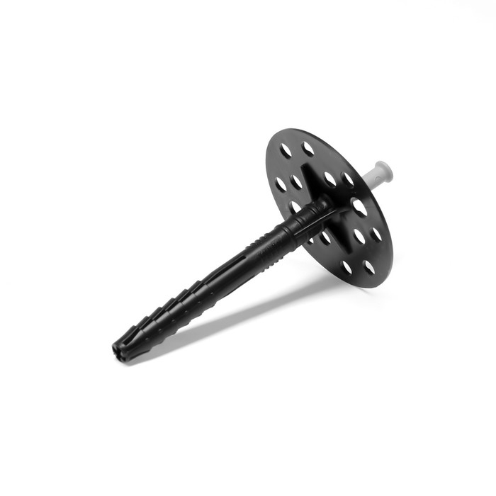 Дюбель ТУНДРА, для утеплителя, с пластиковым гвоздем, 10x90 мм, черный, 50 шт