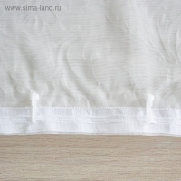 Штора-тюль Witerra с тиснением вензель 500х260см, молочный, вуаль, пэ100%