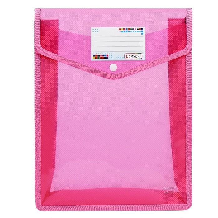 Папка-конверт на кнопке А4, 500 мкр, с расширением, вертикальная, карман для визиток, МИКС Папка-конверт на кнопке А4, 500 мкр, с расширением, вертикальная, карман для визиток, МИКС