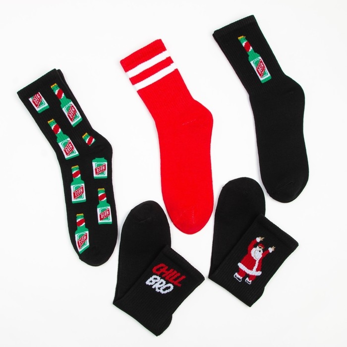 Набор мужских носков KAFTAN "Chill bro" 5 пар, размер  41-44 (27-29 см)