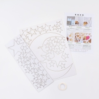 Наклейки интерьерные "Луна и звезды", детские, декор на стену, панно, 42 эл