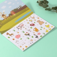 Наклейки в книжке "Животные" + 5 фонов 20,7х14,2 см