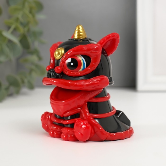 Маятник пластик Маятник пластик "Китайский лев" красно-чёрный 8,5х7,3х8,5 см