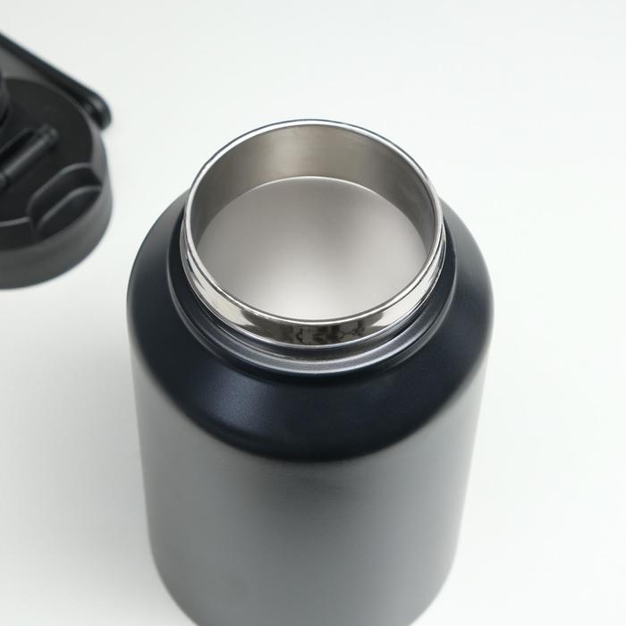 Термос, 2 л, Тропа "Бидон", сохраняет тепло 48 ч, чёрный