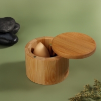 Органайзер для хранения &laquo;BAMBOO&raquo;, с раздвижной крышкой, d 9 &times; 7 см, цвет коричневый