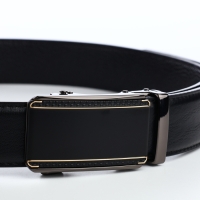 Ремень мужской, ширина 3,6 см, винт, пряжка автомат, цвет чёрный