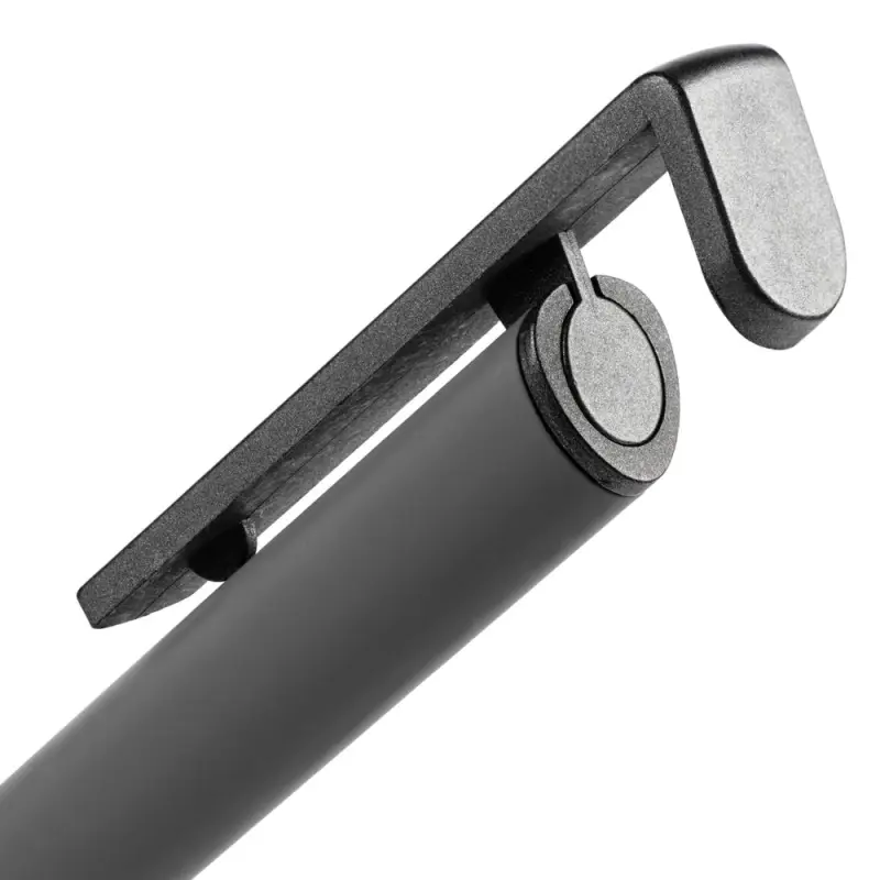 Ручка шариковая Standic с подставкой для телефона, серая Ручка шариковая Standic с подставкой для телефона, серая