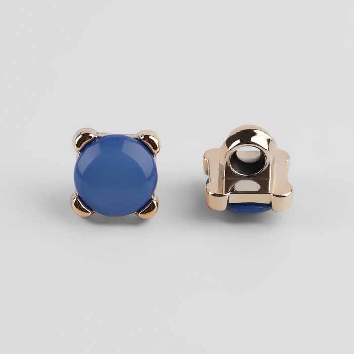 Набор пуговиц на ножке, d = 9 мм, 10 шт, цвет синий/золотой Набор пуговиц на ножке, d = 9 мм, 10 шт, цвет синий/золотой