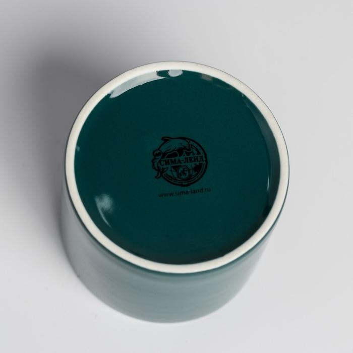 Горшок для цветов керамический с тиснением, кашпо &laquo;Цветочный сад&raquo;, 8 х 7,5 см