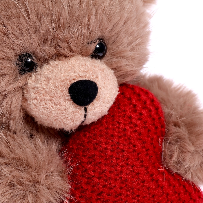 Мягкая игрушка &laquo;Мишка с сердцем&raquo;, цвет коричневый, 14 см