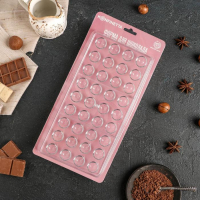 Форма для конфет и шоколада KONFINETTA &laquo;Полусфера&raquo;, 28&times;14 см, 36 ячеек 2&times;1 см, цвет прозрачный