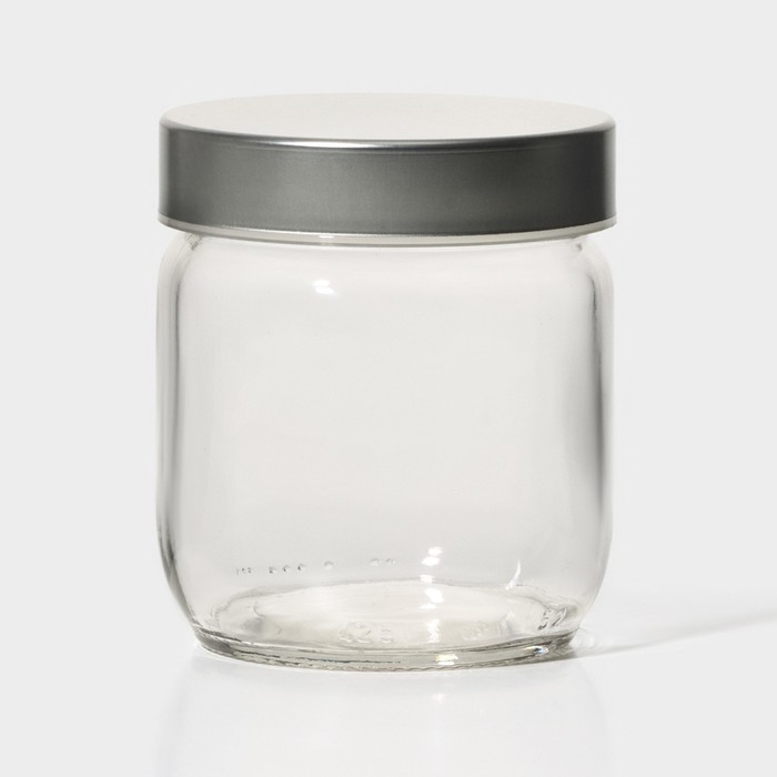 Банка стеклянная для сыпучих продуктов с металлической крышкой «Вока», 380 мл Банка стеклянная для сыпучих продуктов с металлической крышкой «Вока», 380 мл