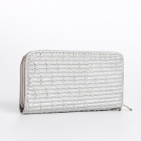 Кошелёк женский на молнии, цвет серебряный Кошелёк женский на молнии, цвет серебряный