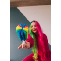 Ёршик для посуды с абразивом Доляна &laquo;Радуга&raquo;, 25&times;4