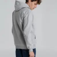 Толстовка на молнии с капюшоном Unit Siverga Heavy серый меланж, размер XS