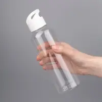 Бутылка для воды Plaske, прозрачная с белой крышкой Бутылка для воды Plaske, прозрачная с белой крышкой