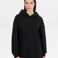 Худи оверсайз унисекс Outshine, черное, размер XL/2XL