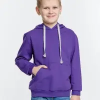 Толстовка с капюшоном детская Kirenga Kids, фиолетовая, 10 лет