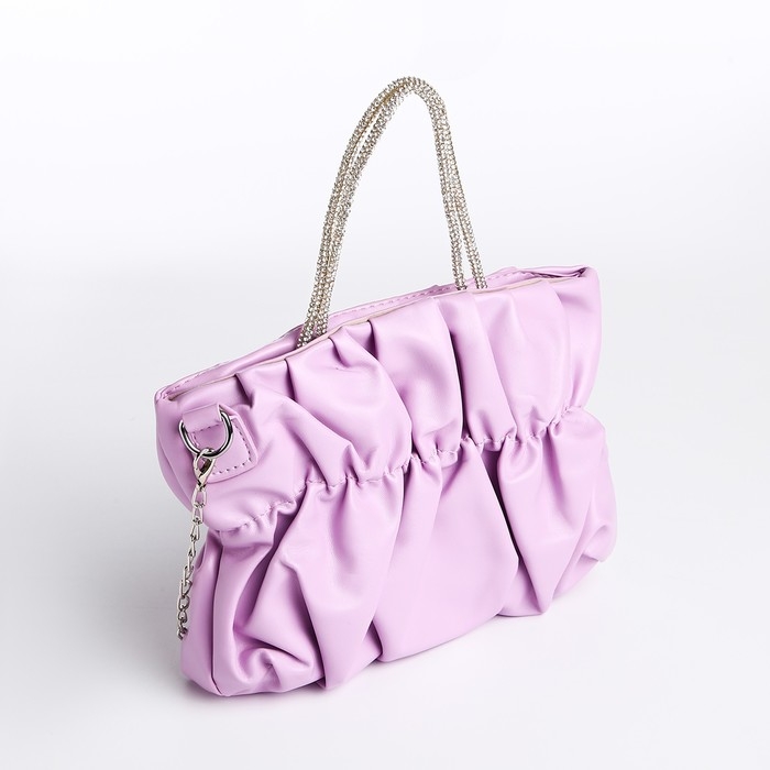 Сумка-клатч на молнии, цвет сиреневый